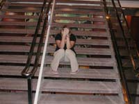 Di All Alone ON The Stairs