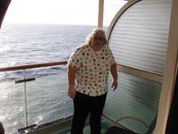 Sue on Balcony